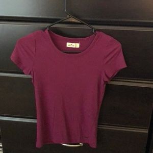 Purple Hollister T-shirt.